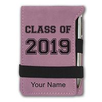 Mini Notepad, Class of 2019, Personalized Engraving Included (Pink)