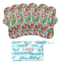 7Pcs Set Menstrual Pads Reusable Washable Microfiber Bamboo Layer Heavy Flow 13 inch Sanitay Pads with 1 Cloth Mini Wet Bag(WSD50)
