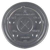 Fabrikal LGC12/20 Greenware Clear Straw Slotted Lid for 9, 12, 20 oz. Greenware Clear Plastic Cup - 1000 / Case