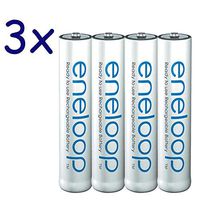 12-Pack eneloop AAA Batteries NiMH 800mAh (min. 750mAh) BK-4MCCE