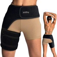 Vriksasana Groin Hip Brace | Sciatica Support Wrap | Hamstring Compression Sleeve for Men and Women for Pulled Quadriceps Thigh Muscle, Hip Flexor Strain, Bursitis and Arthritis