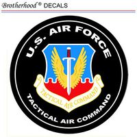 United States Air Force Tactical Air Command Insignia Navy Marines Army Military Emblem Vintage Signs Reproduction Pack of Two Vinyl Decals for Laptop Water Bottle (Pack of Two 2.75" Decals)