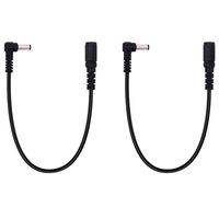 Fancasee (2 Pack 10 Inch) 5.5mm x 2.1mm DC Power Extension Cable 90 Degree Right Angle L-Shape Male to Female Plug Jack Extension Cord for Wireless IP Camera CCTV Security Camera Surveillance LED