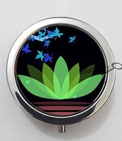 BlackKey Lotus Flower 3-Compartment Decorative Pocket Gift Box Case Organizer for Pill, Color 1 -1512