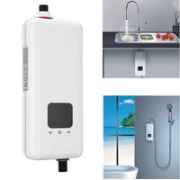 Electric Instant Water Heater, 220V 5500W Faucet Kitchen Instant Heating Tap Water Heater Mini Tankless Electric Instant Hot Water System,Uppermouthoutwater