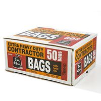 World & Main Extra Heavy Duty Contractor Bags, 42 Gallon, 50 Bags