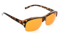 Computer Fit over Glasses with Orange Tinted,Tortoise