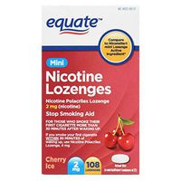 Equate Mini Nicotine Lozenges, Cherry Ice Flavor, 2 mg, 108 Count