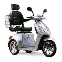 Ewheels 3-Wheel Scooter with Electromagnetic Brakes in Silver