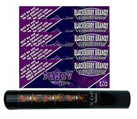 Herb Airtight Tube Pocket Protector with Juicy Jay's BlackBerry Brandy 1.25 Flavored Hemp Rolling Papers 5 Count DC Crafts Nation- Tiki Man