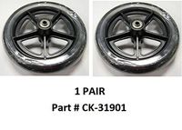 Wheel 8" (Pair) Black Front for NOVA 307/309/319/339/6000 Series with SN: KS (KONSUNG)