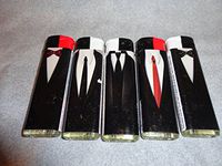 Winlite Classy Suit Tux TIE Dress UP Themed LIGHTERS Set of 5 REFILLABLE