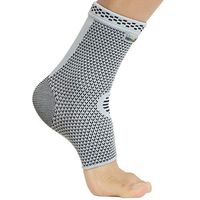 Neotech Care Ankle Support Sleeve (1 Unit) - Bamboo Fiber Knitted Fabric - Light, Elastic & Breathable - Medium Compression - Sports, Exercise, Gym - Right or Left Foot, Men, Women - Grey (Size M)