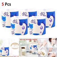 Elliot Jonah 1/5/10 Rolls Paper Towels Toilet Tissue, Soft Toilet Paper Household Three-Layer Paper Towels Super Absorbent Paper Towel