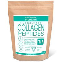 Collagen Peptides Powder (16oz) Keto & Paleo Friendly, Non-GMO and Gluten Free Pure Hydrolyzed Collagen Supplements for Women and Men - Unflavored (1 LB)