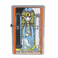 The High Priestess Tarot Wind Proof Dual Torch Refillable Lighter D-023