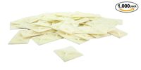Large White, Adhesive Cable Zip Tie Base Mount 1" x 1" with Screw Hole 1000 pack