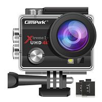 Campark ACT74 Action Camera 16MP 4K WiFi Underwater Photography Cameras 170 Degree Ultra Wide Angle Lens with 2 Pcs Rechargeable Batteries and Mounting Accessories Kits