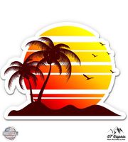 GT Graphics Tropical Sunset - 8" Vinyl Sticker - for Car Laptop I-Pad - Waterproof Decal