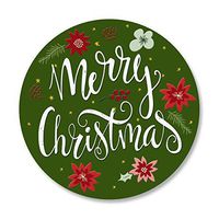 Poinsetia Wish Christmas Envelope Seals -Set of 72