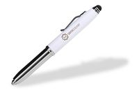 WixGear 3-in-1 Stylus Pen - Stylus Pen for Touch Screens with LED Flashlight and Pen (White)