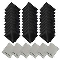 EACHPOLE 36-Pack 6 x 7 inch Microfiber Cleaning Cloth Black/Gray for iPhone, iPad, and Computer Screens, Eyeglasses and Camera Lenses, APL1823
