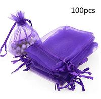 AIEDE 100 Pack Organza Gift Bags, Organza Jewelry Pouches Wedding Party Favor Pouches for Jewelry Cosmic Business Christmas Party Favor Bags