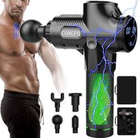 DavidCity Massager Gun Electric Portable Muscle Massager for Pain Relief Handheld Deep Tissue Percussion Muscle 20 Speeds Adjustable Black