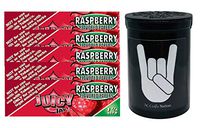 Herb Airtight Container Fresh Kettle with Juicy Jay's Raspberry 1.25 Flavored Hemp Rolling Papers 5 Count DC Crafts Nation- Metal