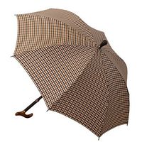 Height Adjustable Walking Stick Umbrella Cane with Checked 100cm Canopy by Classic Canes