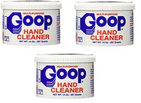 Goop Hand Cleaner and Laundry Stain Remover (Pack of 3) 14 oz, Waterless, Non-Toxic and Biodegradable, Removes Grease, Grass, Tar, Blood, Paint, Dirt, Mud