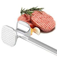 ❤Ywoow❤? 19.5cm Two Sides Aluminum Meat Hammer Mallet Beef Chicken Steak Beefs Porks Baking Tools Double-Sided Loose Meat Hammer