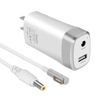 60W Mini Charger for MacBook Pro 13 Inch Magnetic 1 L-tip, Replacement for MAC Pro Charger AC Power Adapter - Before Mid 2012 - One Extra USB Port Design