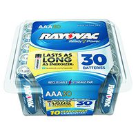 Rayovac 824-30PPTJ High Energy Premium Alkaline Battery, AAA, 1.5V, Pack of 30