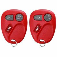 2 KeylessOption Replacement 3 Button Keyless Entry Remote Control Key Fob -Red
