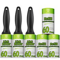 Degbit Lint Rollers for Pet Hair, [Extra Sticky, Upgraded Handles] Pet Hair Remover, Lint Remover [360 Sheets/6 Refills], Lint Roller Set Brush for Dog Cat Hair Removal, Clothes, Furniture, Laundry