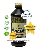 Raw, Unrefined, Unfiltered, Very Dark and Potent, 100% Pure and Cold Pressed Black Seed (Nigella Sativa) Oil - 64oz - 4-16oz Bottles- Non-GMO and Vegan - 100% Hexane Free, Halal Certified