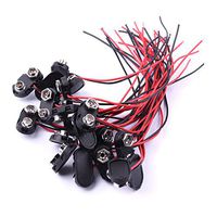 Atoplee 100 Pack 9 Volt 9v Battery Clip Snap on Connectors New