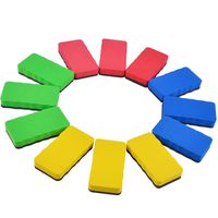 Eathtek Magnetic Whiteboard Dry Eraser(12 Packed).Magnetic Chalkboard Cleansers for Home,School and Office Use(4 Colors,4.4 x 2.2 x0.78inch)