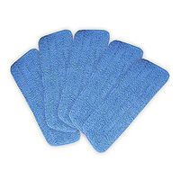 18" Mop Pads Refill Microfiber Reusable Replacement Heads for Wet or Dry Floor Cleaning and Scrubbing - Pack of 5