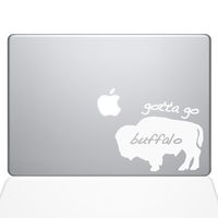 The Decal Guru Gotta Go Buffalo MacBook Decal Vinyl Sticker - 13" MacBook Air - White (1072-MAC-13A-W)