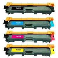 HQ Supplies Compatible Toner Cartridge Replacement Set for Brother TN221/TN225 (Black, Cyan, Magenta, Yellow)