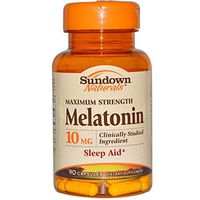 Sundown Naturals Melatonin 10 mg, Maximum Strength Tablets 90 ea (Pack of 6)