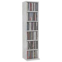 Canditree Media Cabinet, Media Storage Shelf Organizer for CDs and DVDs 8.3"x6.3"x34.6" (Concrete Gray)
