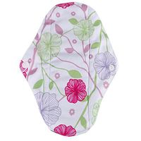 Reusable Menstrual Pads, Bestpriceam S/M/L Random Pattern Reusable Bamboo Cloth Washable Menstrual Pad Mama Sanitary (M, White)