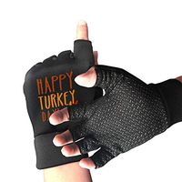 Mens Womens Thanksgiving Happy Turkey Day Fingerless Gloves for Arthritis & Carpal Tunnel Pain Relief
