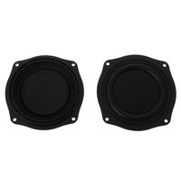 Tebatu Bass Vibrating Membrane 4 Inch Loudspeaker Rubber Speaker Vibration Plate Diaphragm Passive Woofer Portable Home-Made DIY 2PCS