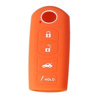 XUHANG Sillicone key Skin Cover key Remote Case Protector Shell for Mazda 3 6 CX7 CX9 MX-5 Keyless Entry Smart Remote 4 Buttons orange