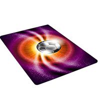HYRL Carpets Rugs Football Pattern Non-Slip Comfortable Soft Coffee Table Mats Bedside Blanket Children's Room Playmat Crawling Mat,B,150×180Cm