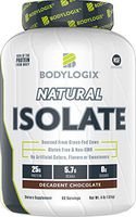 Bodylogix Natural Grass-Fed Whey Isolate Protein Powder, NSF Certified, Decadent Chocolate, 4 Pound